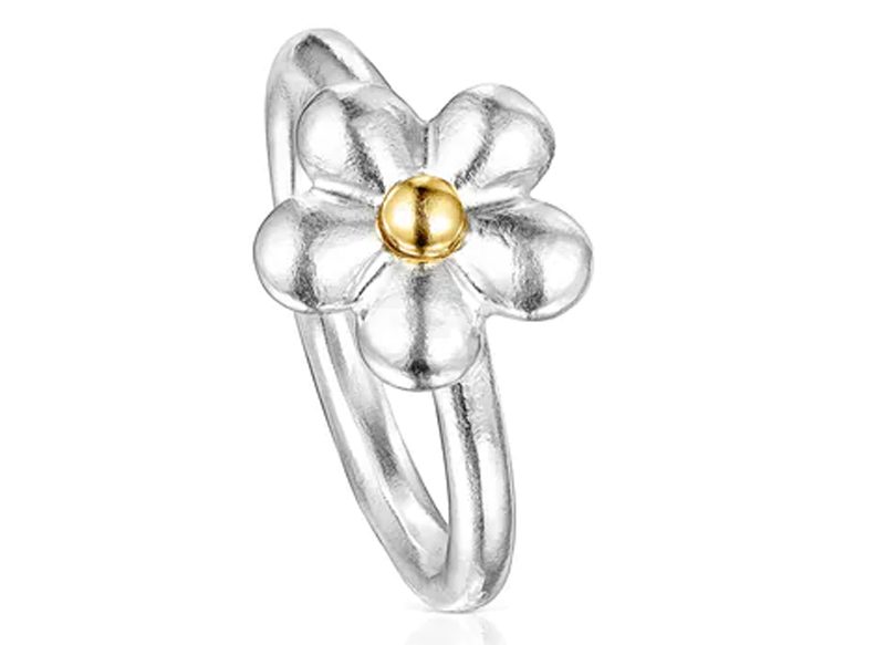 ANILLO FLOR BICOLOR FRAGILE NATURE