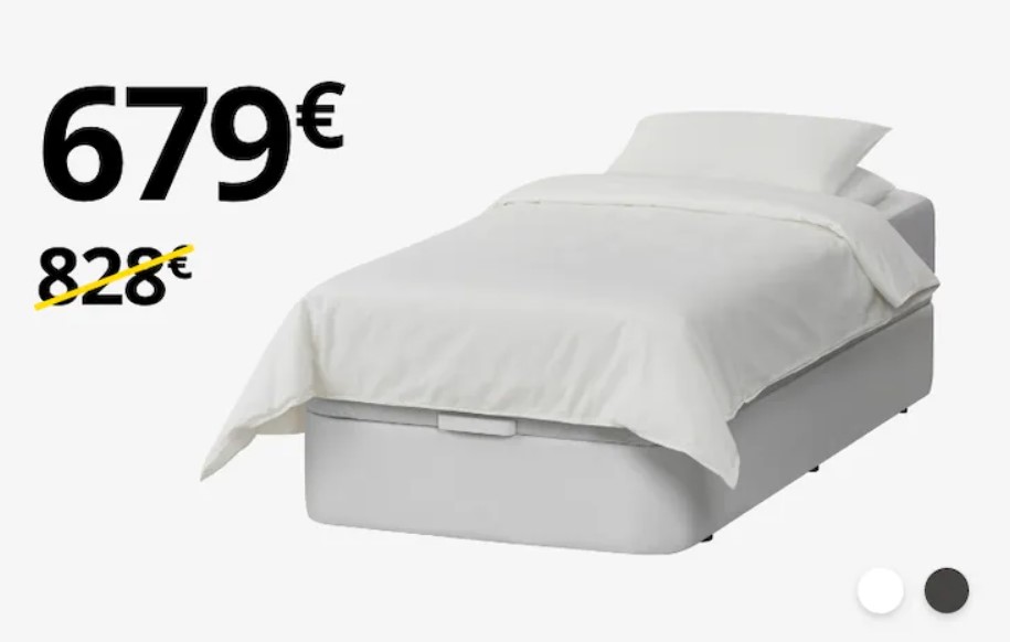 En Ikea puedes realizar una combinación de colchón y canapé