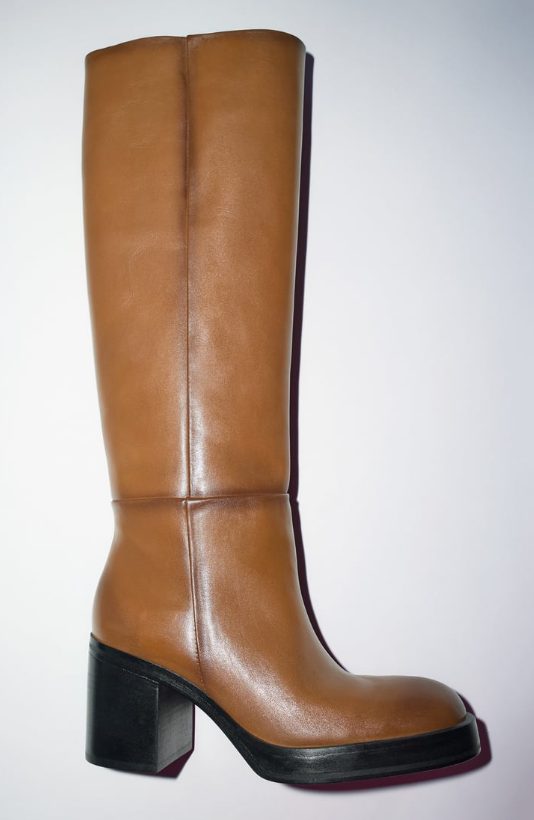 bota piel marron