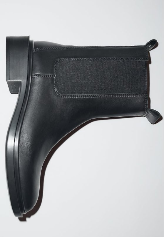 botin piel chelsea zara