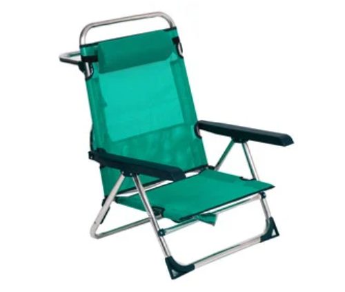 silla plegable verde