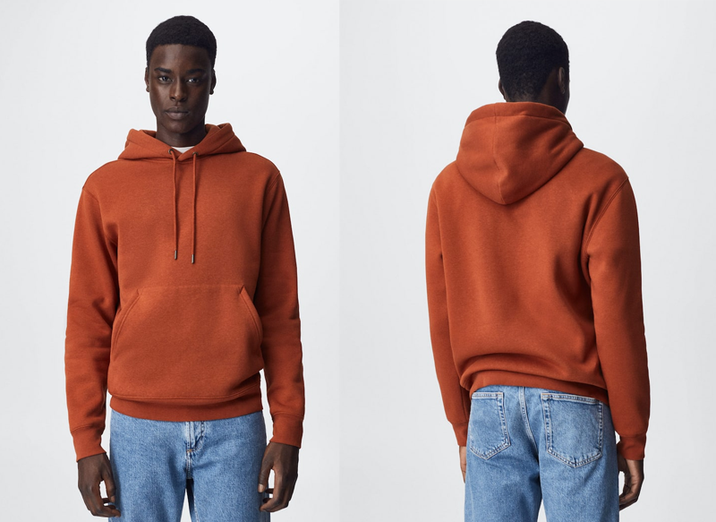 SUDADERA ALGODÓN CAPUCHA DE MANGO