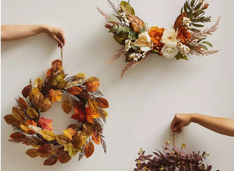 CORONAS DECORATIVAS DE FLORES SECAS DE PRIMARK HOME