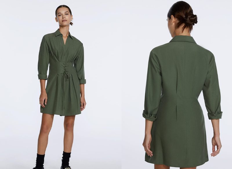 VESTIDO CORTO CORSET LACE UP DE STRADIVARIUS