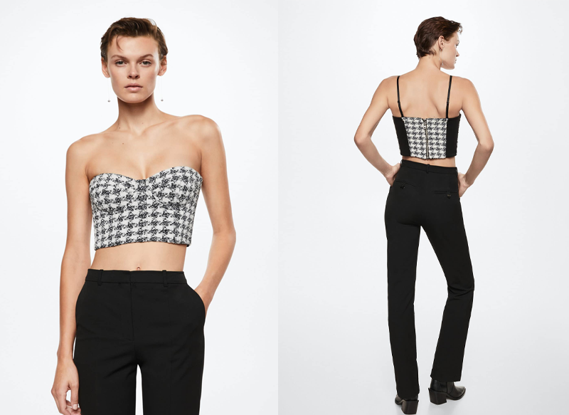 TOP CORSETERO PATA DE GALLO, UNA PRENDA QUE NO ENCONTRARÁS EN ZARA