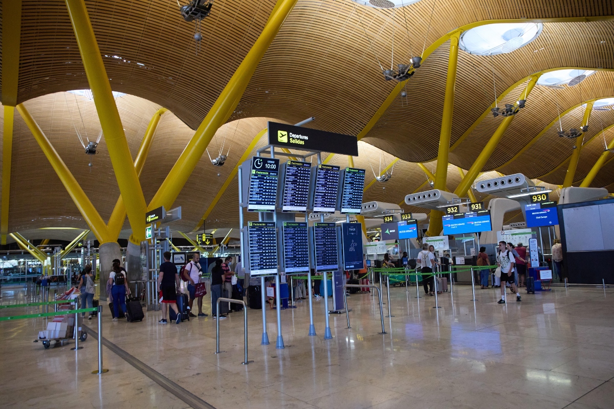 El aeropuerto de Madrid Barajas.