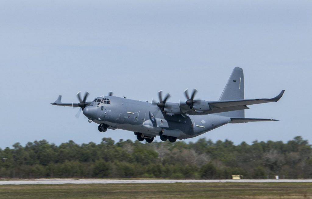 Lockheed Martin MC 130J Commando II with winglets takes off from Eglin Air Force Base in March 2016 Moncloa