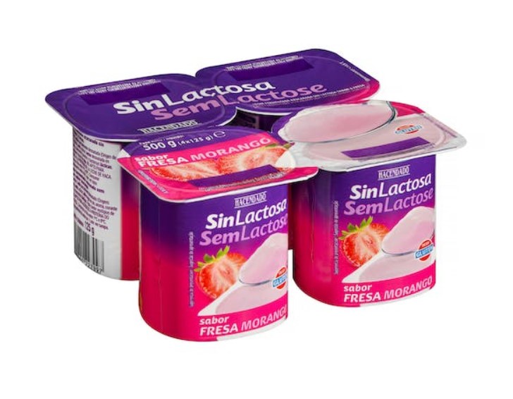 Yogur sin lactosa sabor fresa