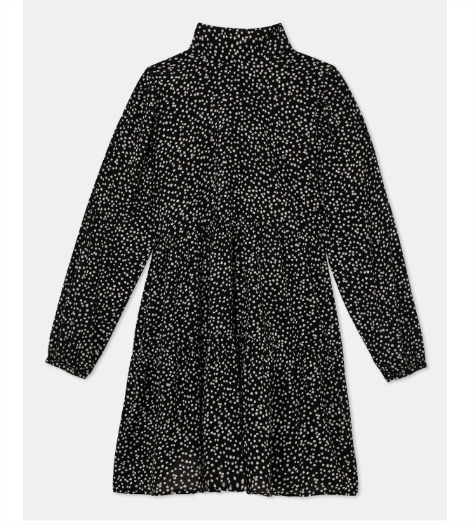 Vestido corto viscosa de manga larga el corte inglés