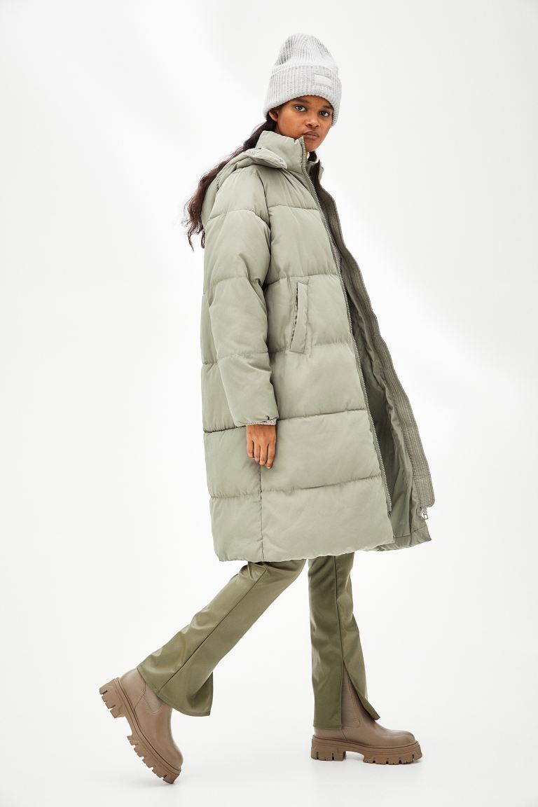 abrigo puffy h&m
