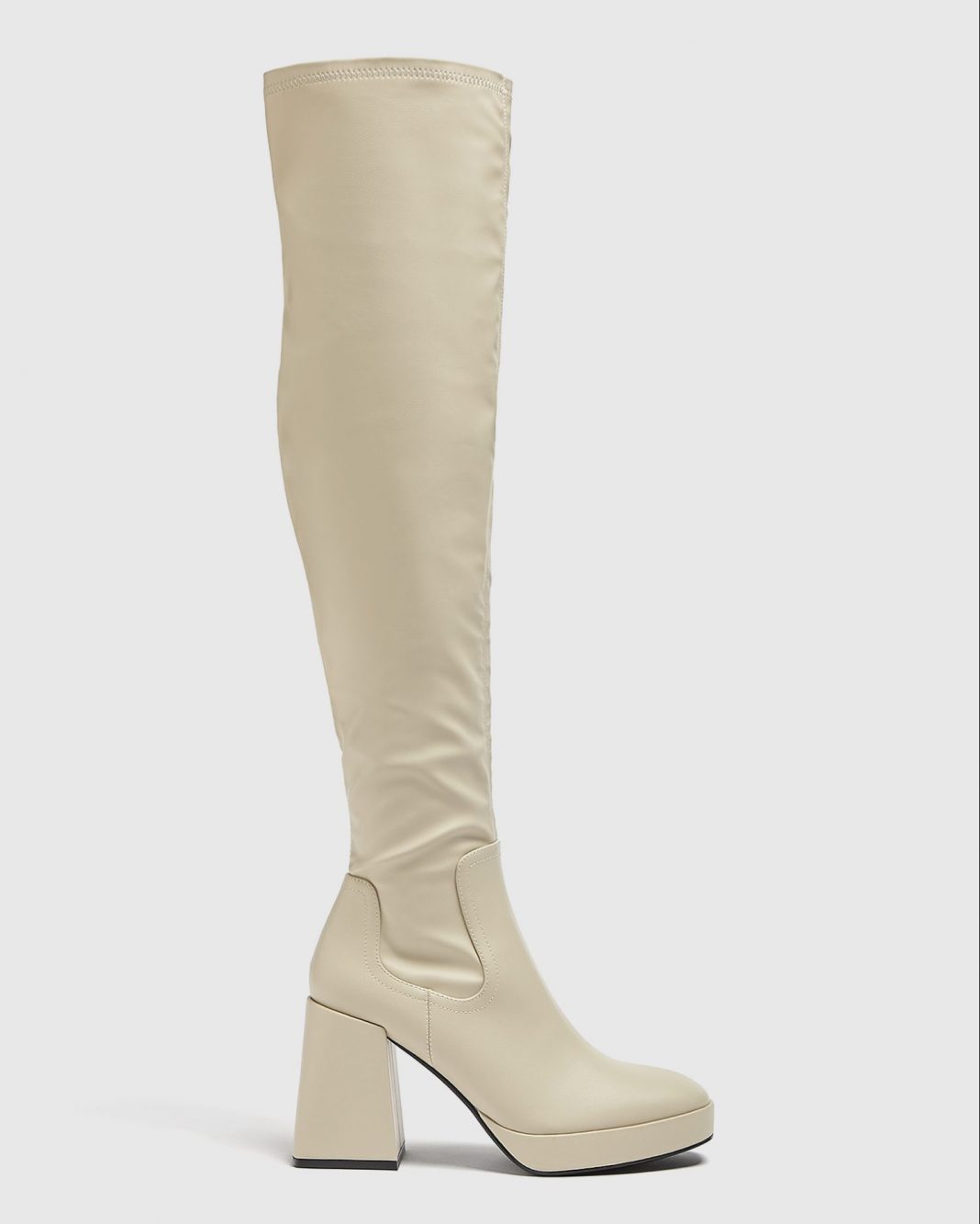 bota alta calcetin nude
