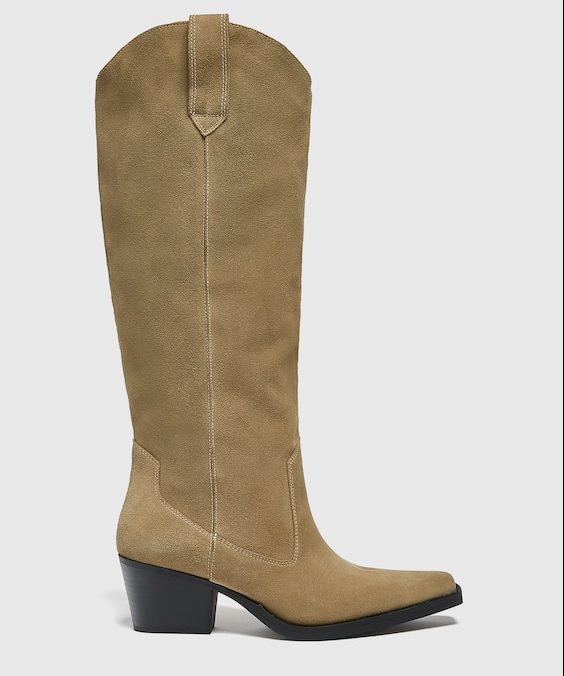 botas cowboy piel pull&bear