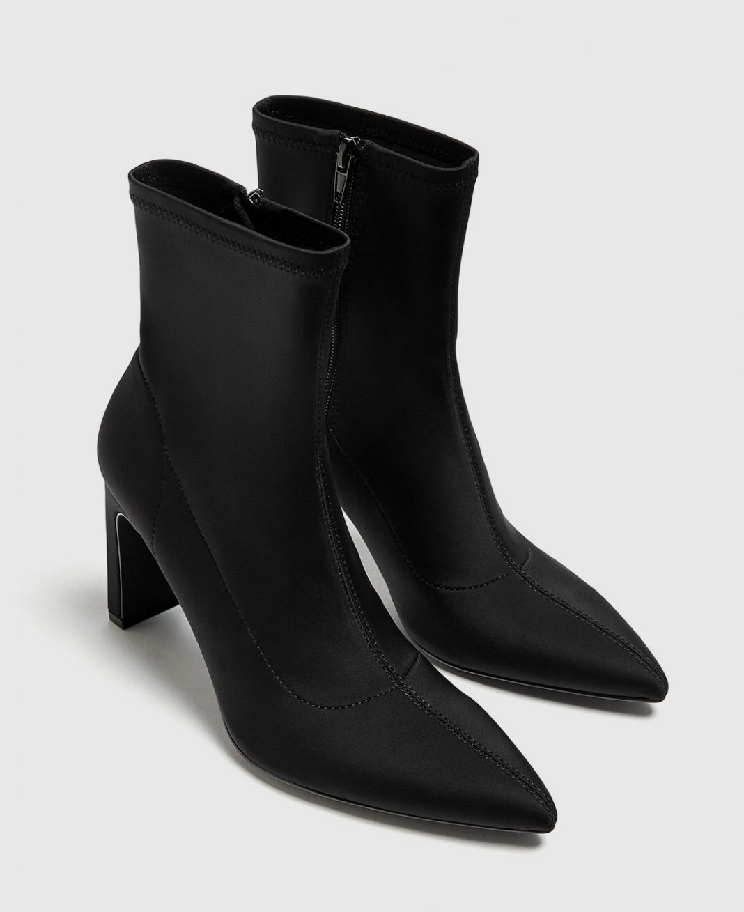 botin tacon tejido