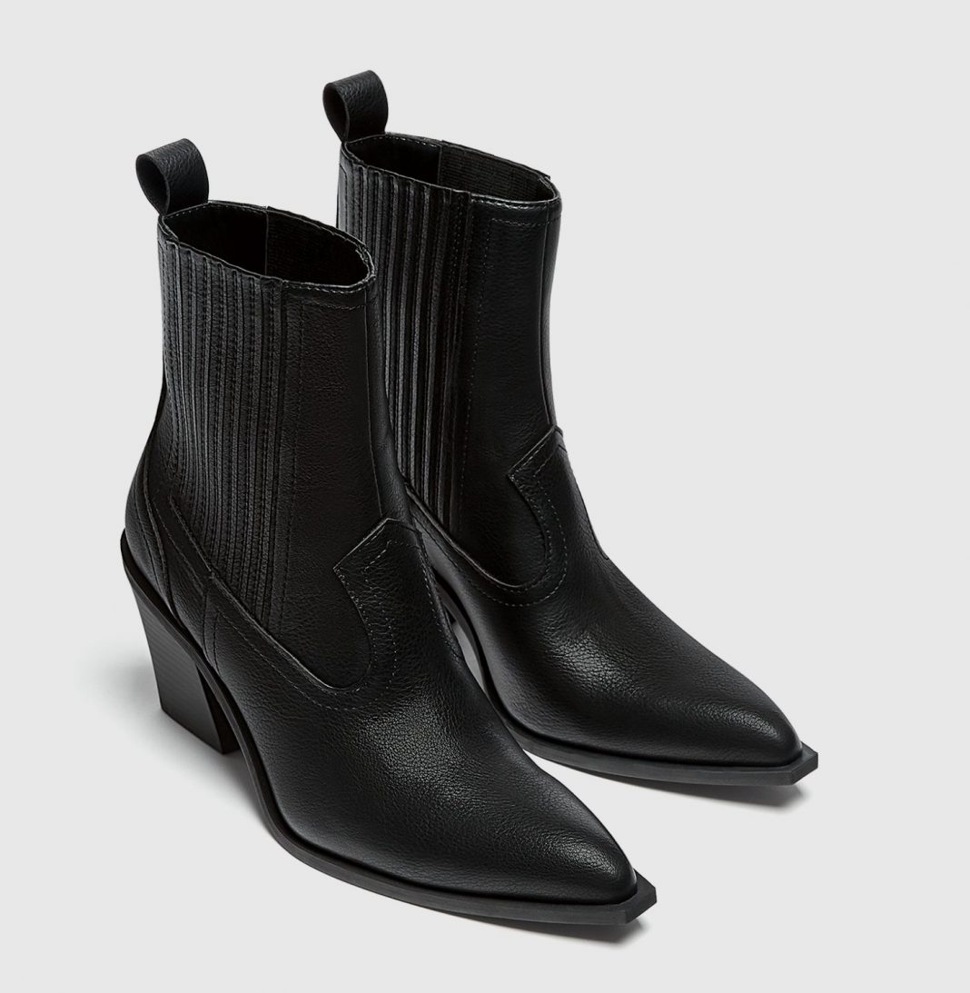 botines cowboy negros