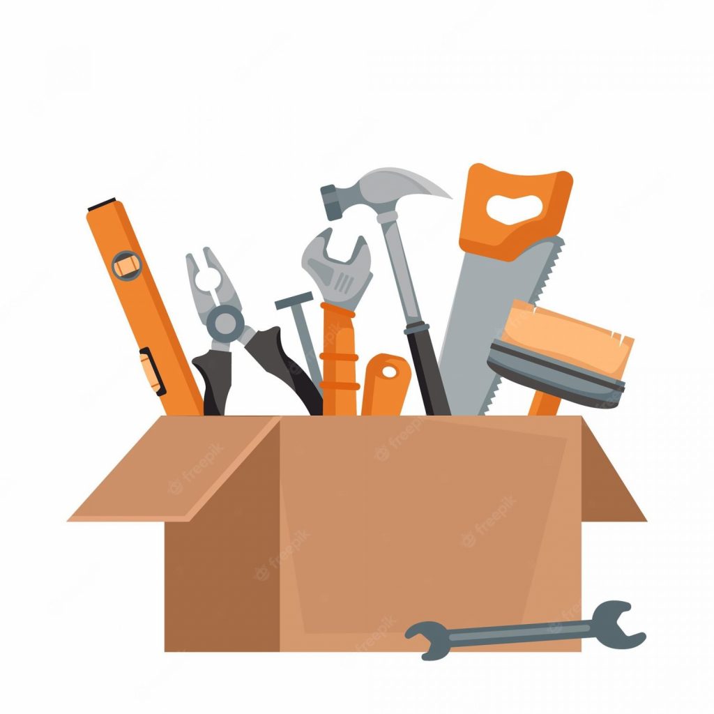 caja carton abierta paquete conjunto herramientas constructor pintor casas interior 456865 536 Moncloa