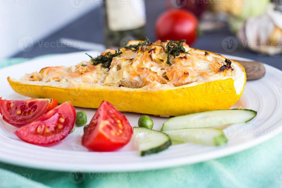 calabacin relleno verduras