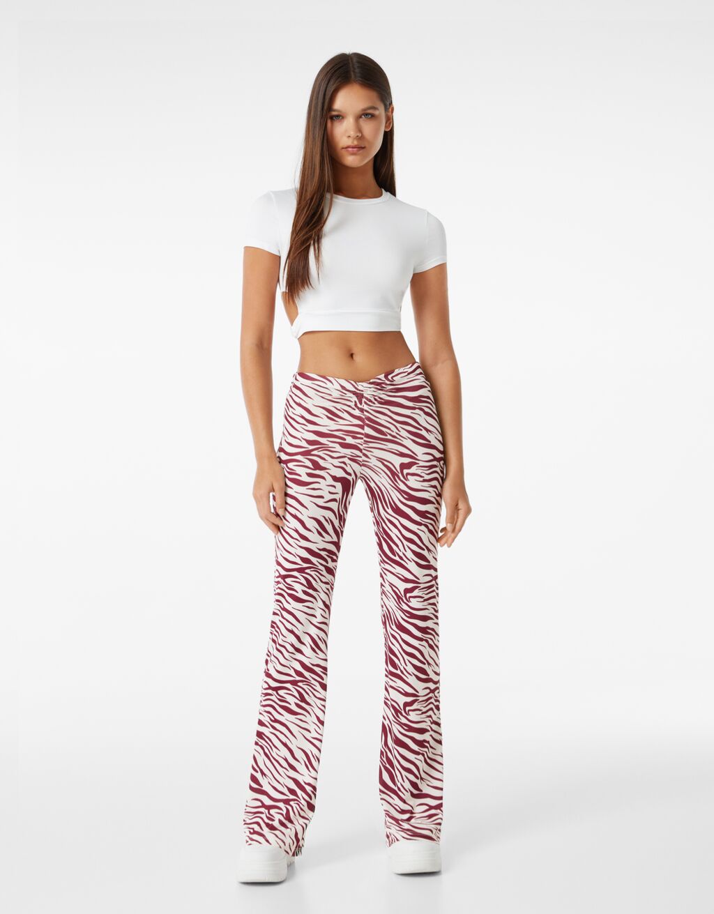 pantalon flare animal print