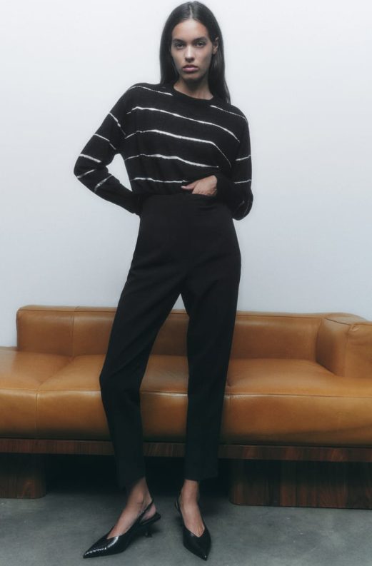 pantalon tiro alto zara