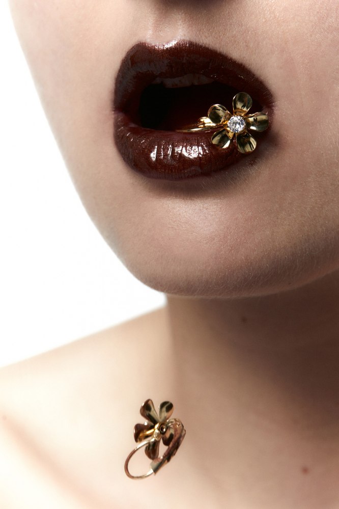 pendientes flores sfera