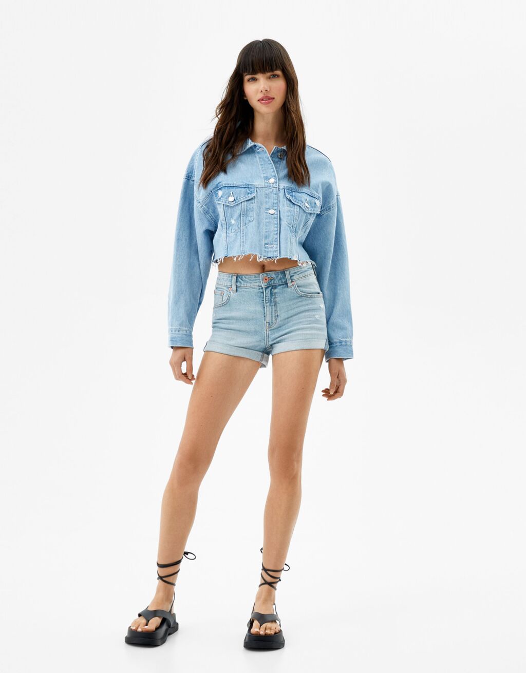 short denim basico