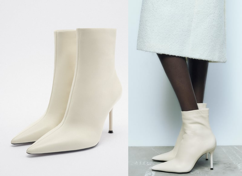BOTÍN PIEL TACÓN FINO DE ZARA