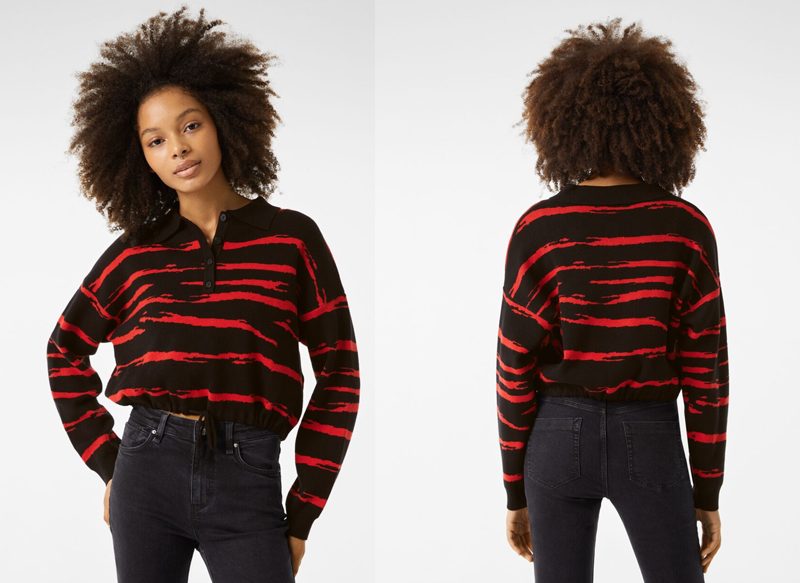 JERSEY POLO FRUNCE DE BERSHKA