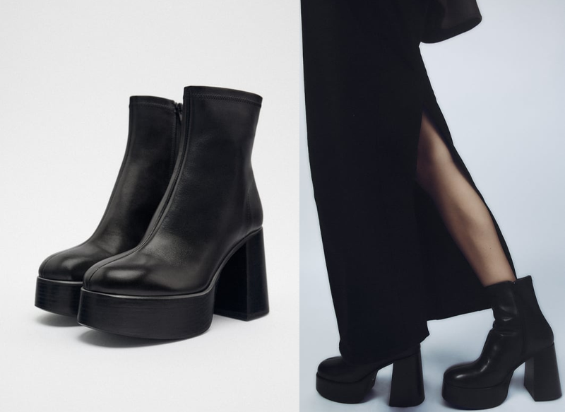 BOTÍN TACÓN PLATAFORMA DE ZARA