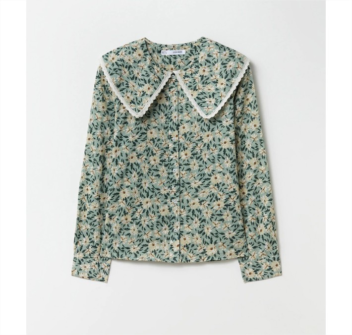 Blusa cuello puntilla el corte inglés