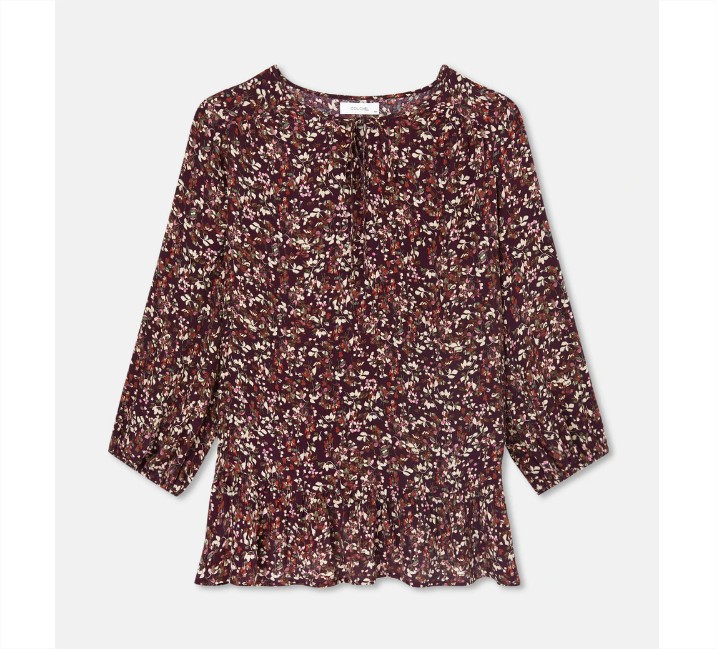 Blusa estampada de mujer talla grande