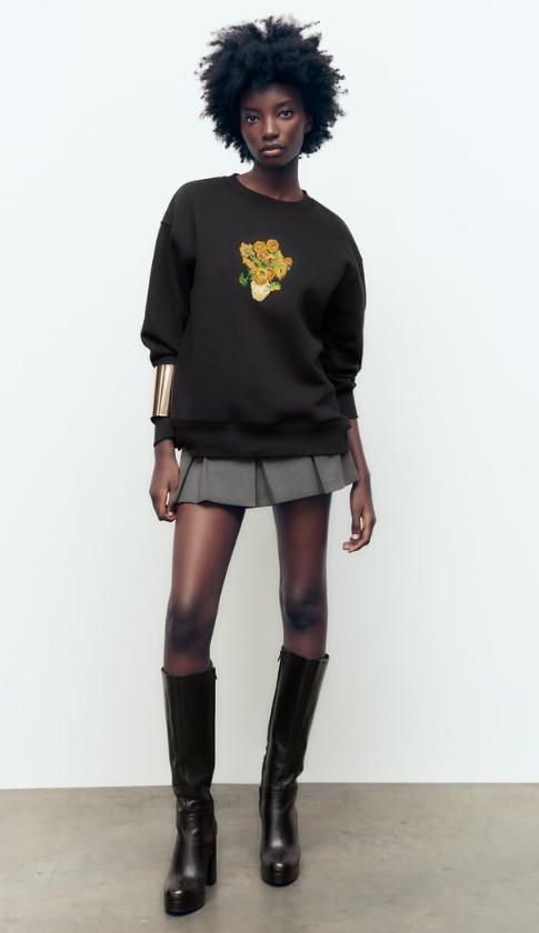 Sudadera bordado sunflowers