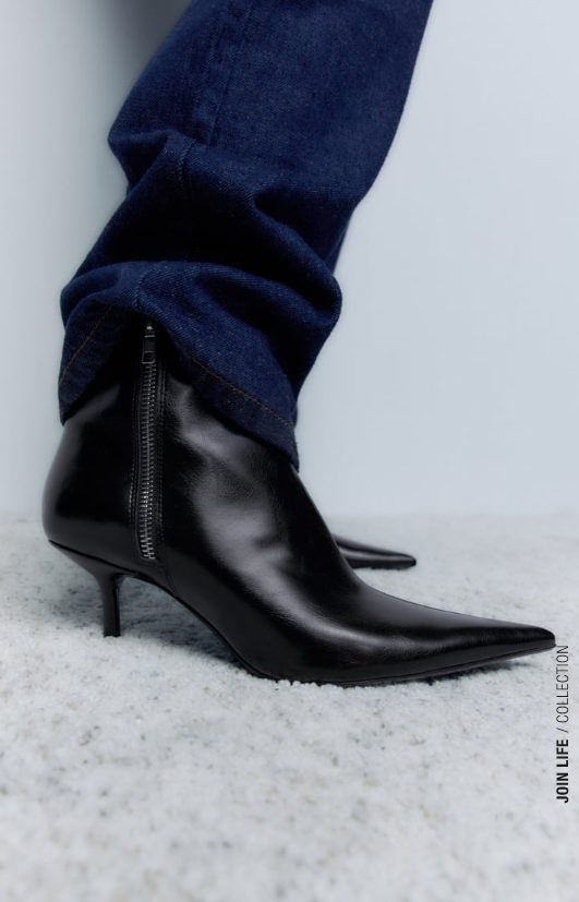botines cremallera tacon