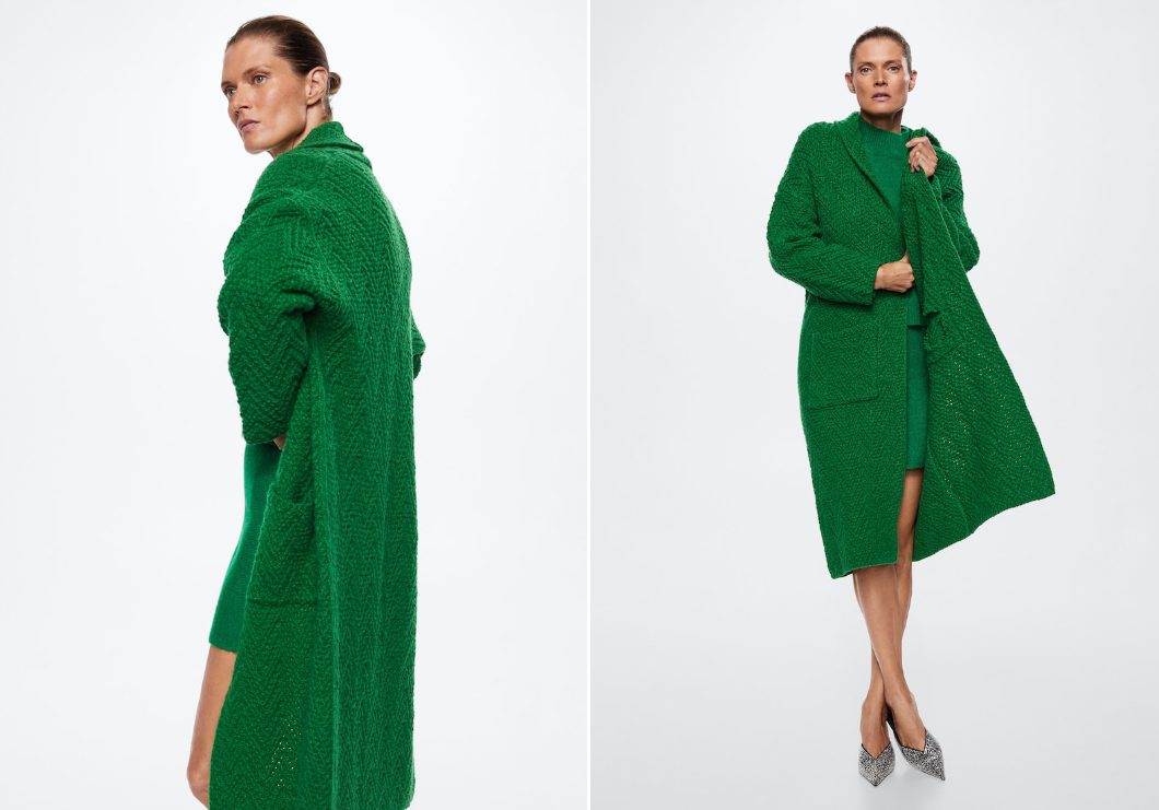 cardigan punto textura mango
