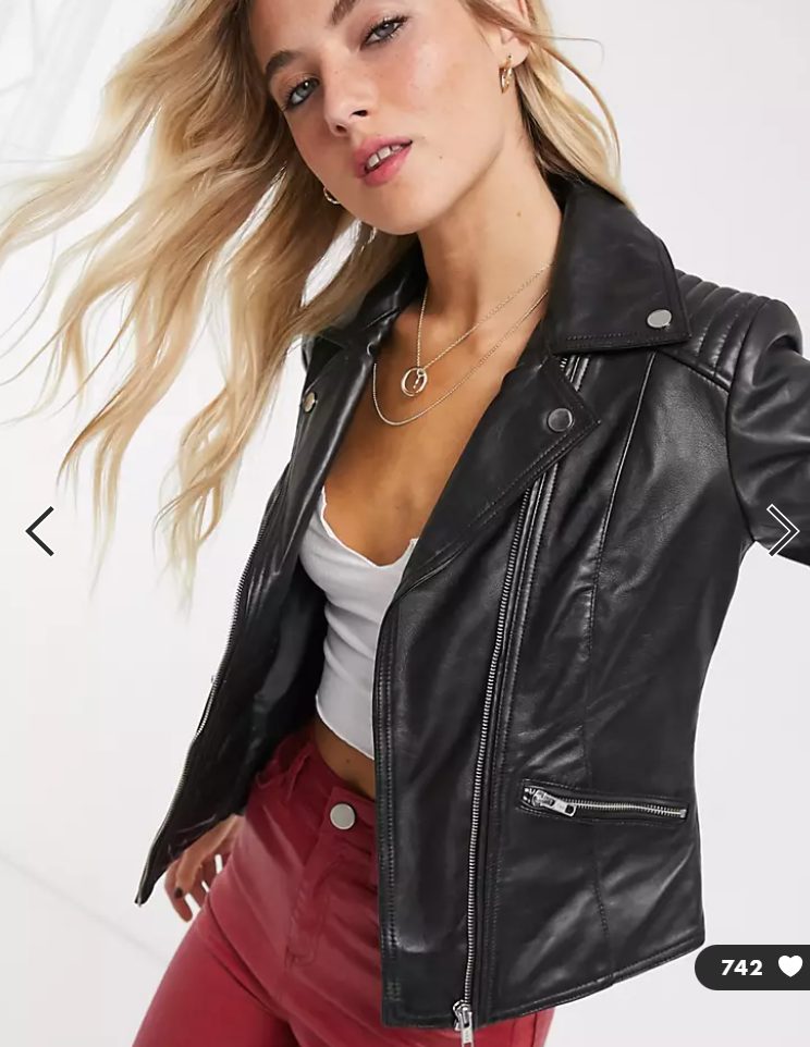 chaqueta cuero asos