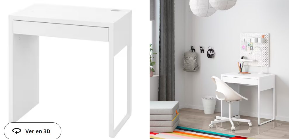 escritorio blanco sencillo ikea