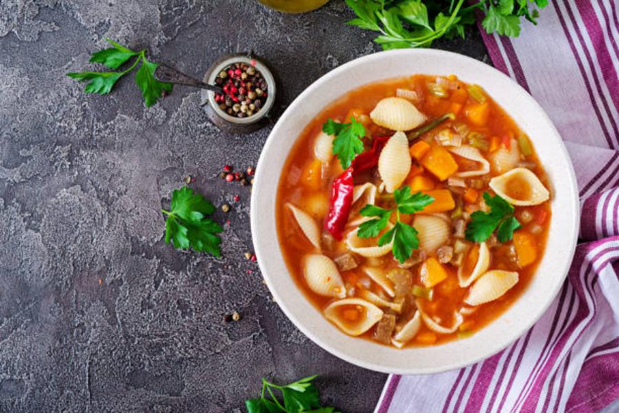 Preparación de una sopa