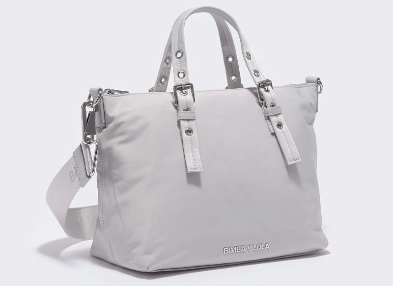 BOLSO SHOPPER S NYLON GRIS DE BIMBA Y LOLA