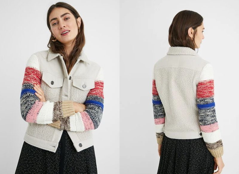 CHAQUETA TRUCKER BIMATERIA DE DESIGUAL