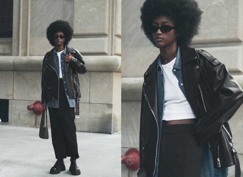 CAZADORA OVERSIZE EFECTO PIEL DE ZARA