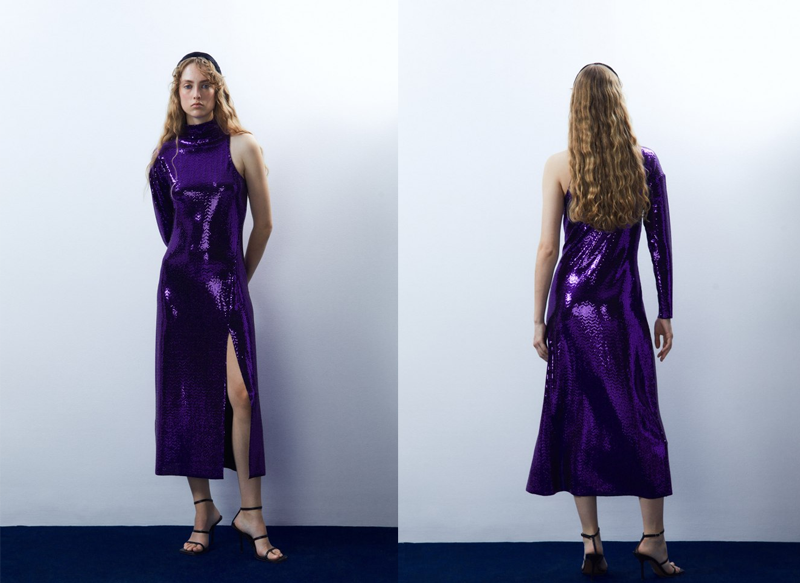 VESTIDO BRILLO ASIMÉTRICO