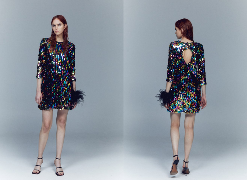 VESTIDO LENTEJUELA MULTICOLOR