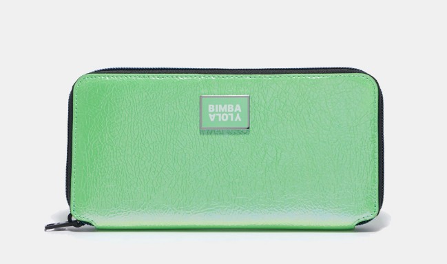 cartera libro charol verde neon bimba y lola el corte ingles