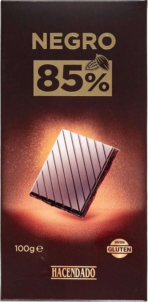 chocolate negro 85 por ciento hacendado