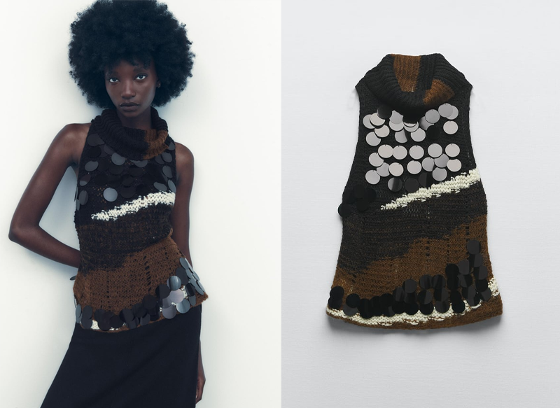 TOP HALTER PUNTO LENTEJUELAS, UNA DE LAS PRENDAS DE ZARA QUE NO COMBINAN CON NADA