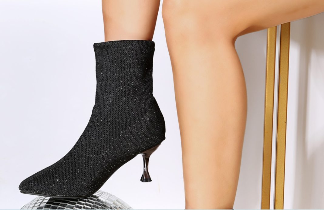 botines de estilo calcetín