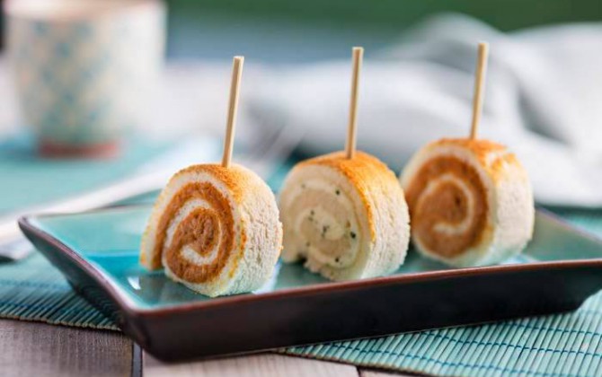 canapés enrollados
