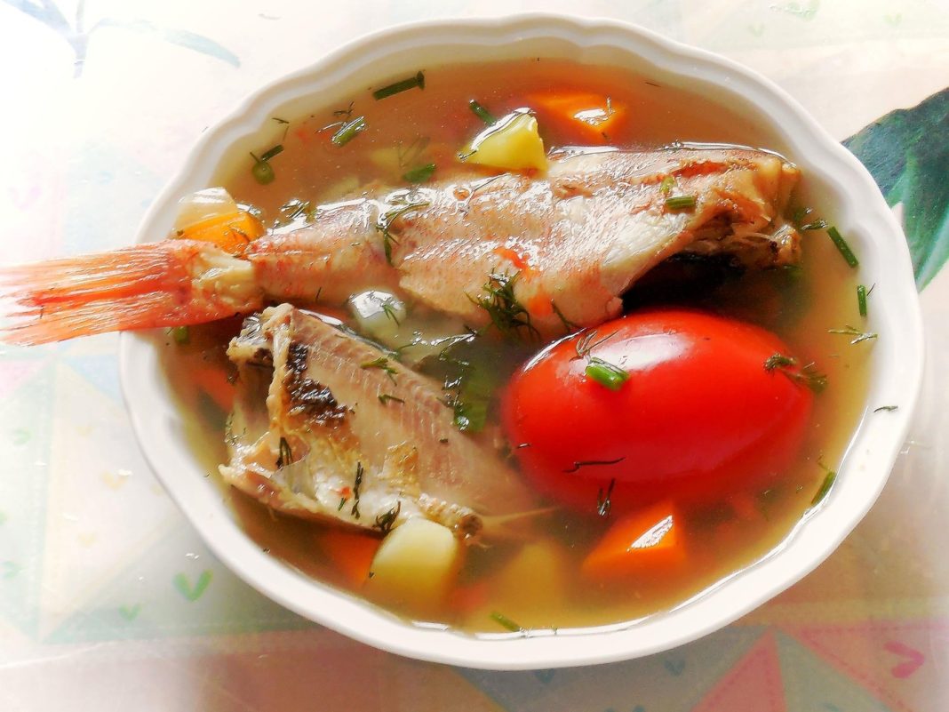 continuar la sopa de pescado