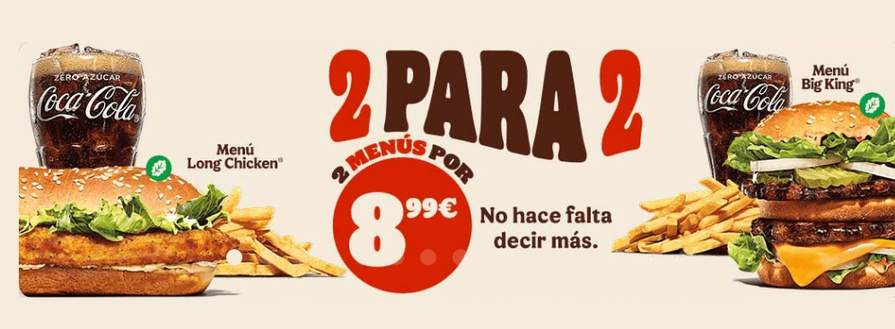 dos menus 899 euros