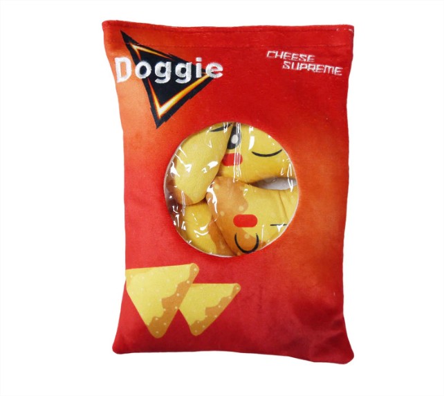 juguete perros bolsa triangulos