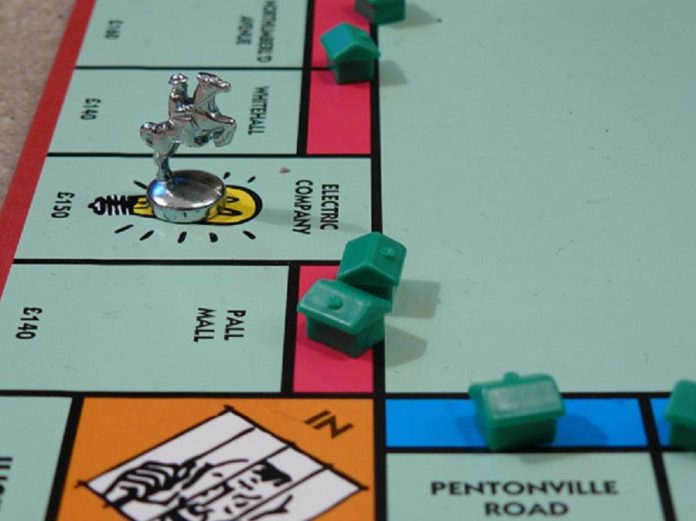Un close up a un tablero de Monopoly