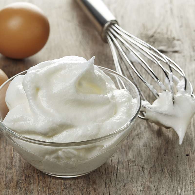 montar claras para el postre